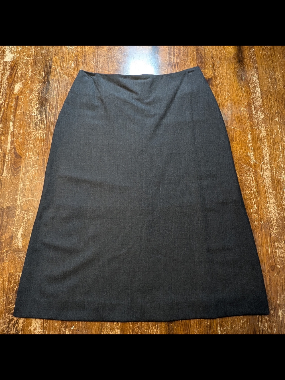 Banana Republic Vintage Wool Skirt Sz 6 Black Midi Length Casual Office Classic